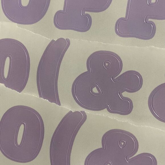 VTG Making Memories Stickers Letters Numbers Symbols 8 Sheets Pastel Lavender - Picture 7 of 7
